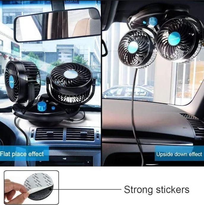 Car Air Circulation Fan 360 Rotatable Auto Car Cooling Fan