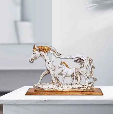 Horse Statue Animal Figurine Home Desktop Shelf Decor Artwork