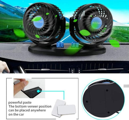 Car Air Circulation Fan 360 Rotatable Auto Car Cooling Fan