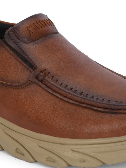 Men's Derby Slip On Tan Casual Shoes