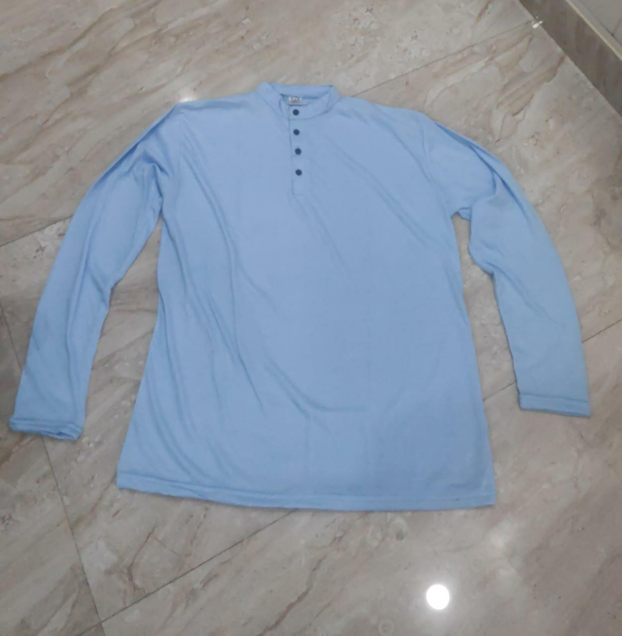 Cotton Blend Solid Full Sleeves T-Shirt